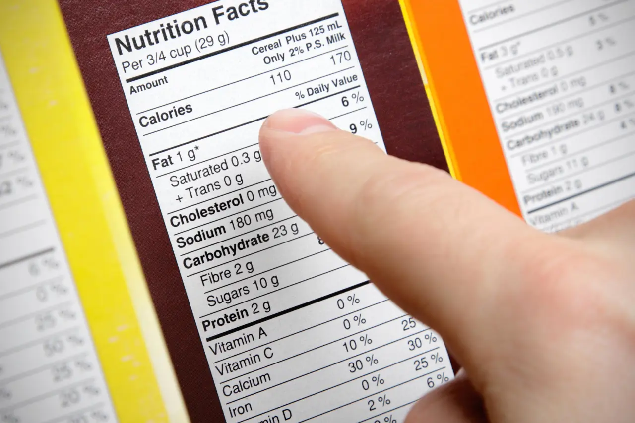 Example food label
